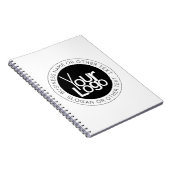 Uw bedrijfslogo & moderne eenvoudige bewerkbare te notitieboek (Rechterzijde)