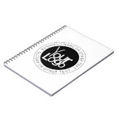 Uw bedrijfslogo & moderne eenvoudige bewerkbare te notitieboek (Linkerzijde)