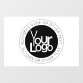 Uw bedrijfslogo & moderne eenvoudige bewerkbare te raamsticker (Vel)