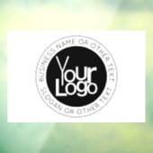 Uw bedrijfslogo & moderne eenvoudige bewerkbare te raamsticker (Vel 3)