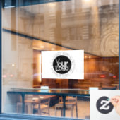 Uw bedrijfslogo & moderne eenvoudige bewerkbare te raamsticker (Cafe Raam)