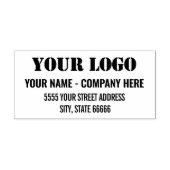 Uw bedrijfslogo naam retouradres stempel (Design)
