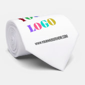 Uw bedrijfslogo naam website QR-code stropdas (Opgerold)