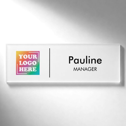 Uw bedrijfslogo naambadge (Voorkant)