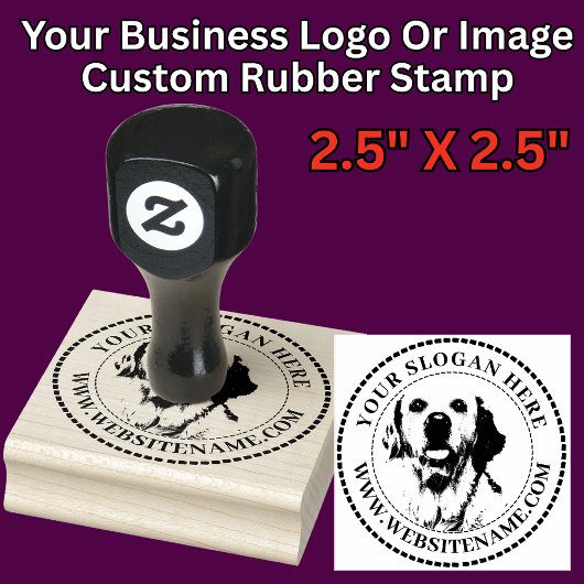 Uw bedrijfslogo of aangepaste afbeelding rubberstempel