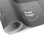 Uw bedrijfslogo of ontwerp & bewerkbare tekst cadeaupapier (Rol Hoek)