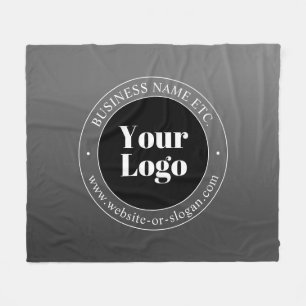 Uw bedrijfslogo of ontwerp & bewerkbare tekst fleece deken