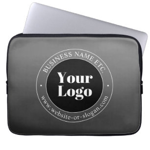 Uw bedrijfslogo of ontwerp & bewerkbare tekst laptop sleeve