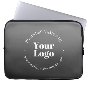 Uw bedrijfslogo of ontwerp & bewerkbare tekst laptop sleeve