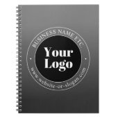 Uw bedrijfslogo of ontwerp & bewerkbare tekst notitieboek (Voorkant)