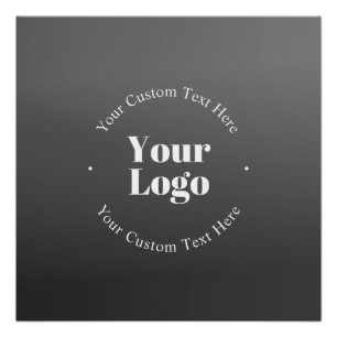 Uw bedrijfslogo of ontwerp & bewerkbare tekst perfect poster