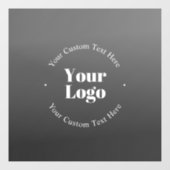 Uw bedrijfslogo of ontwerp & bewerkbare tekst raamsticker (Vel)