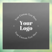 Uw bedrijfslogo of ontwerp & bewerkbare tekst raamsticker (Vel 3)