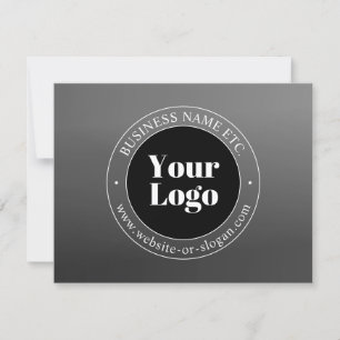 Uw bedrijfslogo of ontwerp en bewerkbare tekst bedankkaart