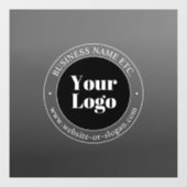 Uw bedrijfslogo of ontwerp en bewerkbare tekst raamsticker (Vel)
