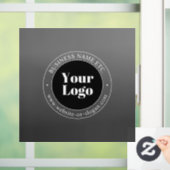 Uw bedrijfslogo of ontwerp en bewerkbare tekst raamsticker (Huis)
