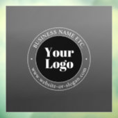 Uw bedrijfslogo of ontwerp en bewerkbare tekst raamsticker (Vel 3)