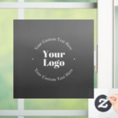 Uw bedrijfslogo of ontwerp en bewerkbare tekst raamsticker (Huis)
