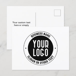 Uw bedrijfslogo of ontwerp Vet bewerkbare tekst Briefkaart