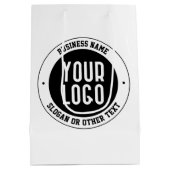 Uw bedrijfslogo of ontwerp | Vet bewerkbare tekst Medium Cadeauzakje (Achterkant)