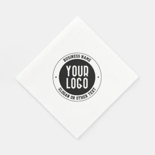 Uw bedrijfslogo of ontwerp Vet bewerkbare tekst Servet