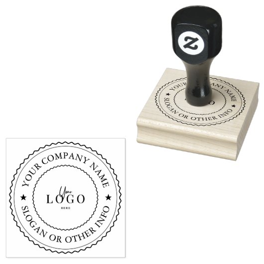 Uw bedrijfslogo op een aangepaste rubberen stempel (Gestempeld)