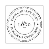 Uw bedrijfslogo op een aangepaste rubberen stempel (Afrduk)