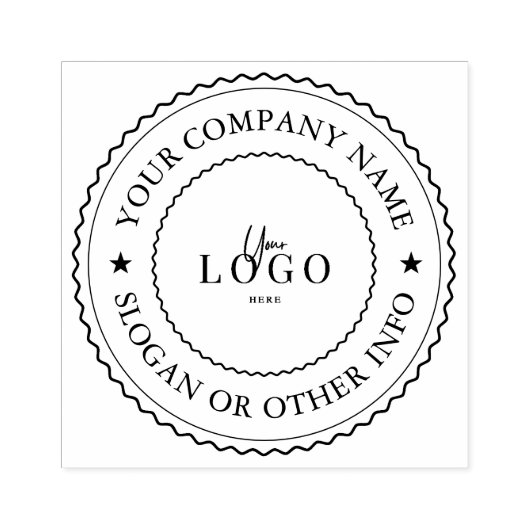 Uw bedrijfslogo op een aangepaste rubberen stempel (Afrduk)