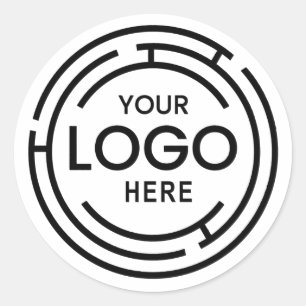 Uw bedrijfslogo op maat ronde sticker