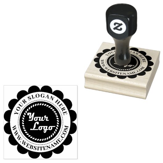 Uw bedrijfslogo op maat rubberstempel (Gestempeld)