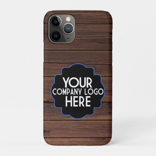 Uw bedrijfslogo op rustig hout verticaal Case-Mate iPhone case (Achterkant)