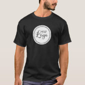 Uw bedrijfslogo op witte cirkel t-shirt (Voorkant)