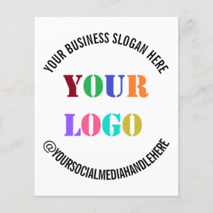 Uw bedrijfslogo promotionele social media flyer