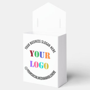 Uw bedrijfslogo promotionele social media naam bedankdoosjes