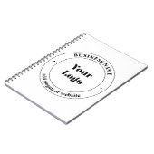 Uw bedrijfslogo & promotionele tekst | Wit Notitieboek (Linkerzijde)