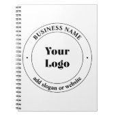 Uw bedrijfslogo & promotionele tekst | Wit Notitieboek (Voorkant)