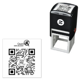 Uw bedrijfslogo QR-code rubberen stempel