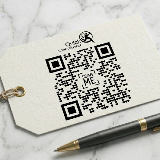 Uw bedrijfslogo QR-code rubberen stempel