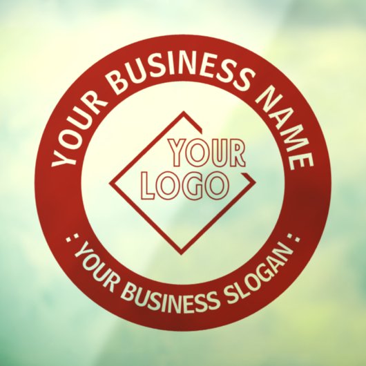 Uw bedrijfslogo raamsticker (Vel 3)