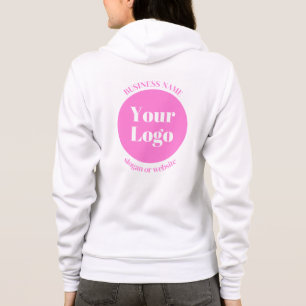 Uw bedrijfslogo & sjabloon met bewerkbare tekst hoodie