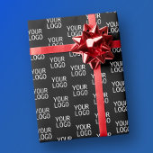 Uw bedrijfslogo | Stijlvol halfstaps patroon Cadeaupapier