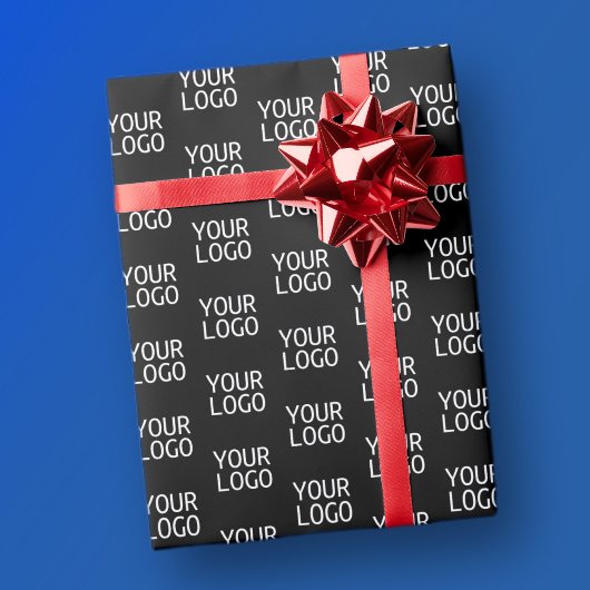 Uw bedrijfslogo | Stijlvol halfstaps patroon Cadeaupapier