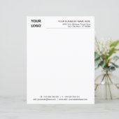 Uw bedrijfslogo-tekst briefhoofd voorbeeld (Staand voorkant)