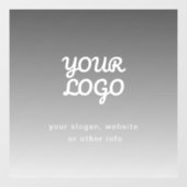 Uw bedrijfslogo & tekst | donkergrijze ombre raamsticker (Vel)