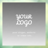 Uw bedrijfslogo & tekst | donkergrijze ombre raamsticker (Vel 3)