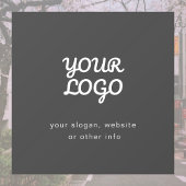 Uw bedrijfslogo & tekst | Stijlvol donkergrijs Raamsticker