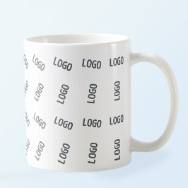 Uw bedrijfslogo | Uniek logo-patroonontwerp  Koffiemok