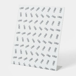 Uw bedrijfslogo | Uniek logo-patroonontwerp Reclamebord Met Voetstuk