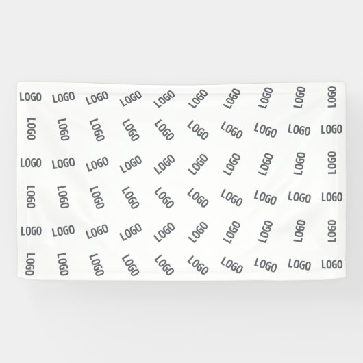 Uw bedrijfslogo | Uniek logo-patroonontwerp  Spandoek (Horizontaal)