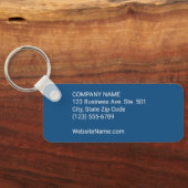 Uw bedrijfsLogo van de Tekst en Collectief Ruwe Bl Sleutelhanger (Achterkant)